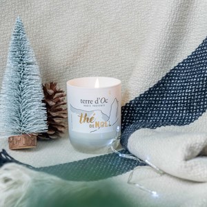 Thé de Noël bougie parfumée au naturel 180 g terre d'Oc