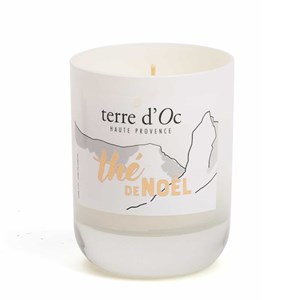 Thé de Noël bougie parfumée au naturel 180 g terre d'Oc