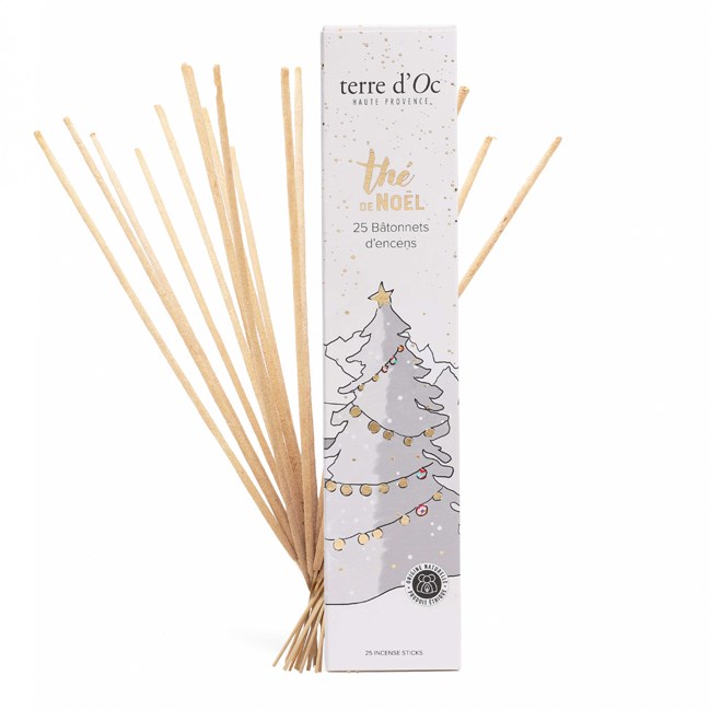 Thé de Noël 25 bâtonnets d'encens parfumés terre d'Oc