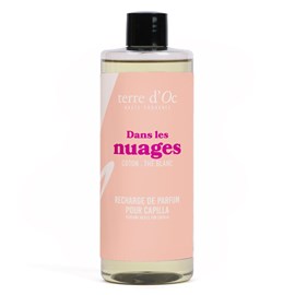 Dans les nuages recharge Capilla parfumé coton et thé blanc 400 ml terre d'Oc