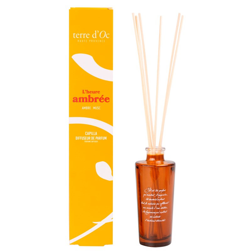 L'Heure ambrée Capilla parfumé vanille épices 100 ml terre d'Oc