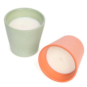 Bougie d'extérieur parfumée citronnelle SOS été en cire végétale terre d'Oc Pot vert