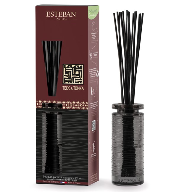 Bouquet parfumé capilla Teck & Tonka rechargeable Esteban 100 ml