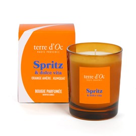 Spritz et Dolce Vita bougie parfumée 180 g terre d'Oc