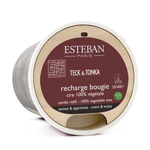 Recharge pour bougie parfumée Teck & Tonka Esteban 180 g