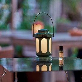 Diffuseur brume de parfum lanterne sans fil vert Esteban