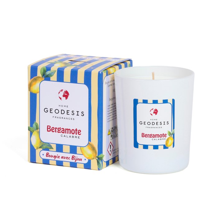 Bougie bijou artisanale senteur bergamote Geodosis 180 g