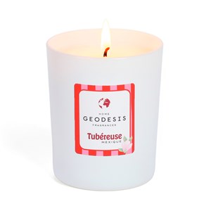 Bougie bijou artisanale senteur tubéreuse Geodosis 180 g