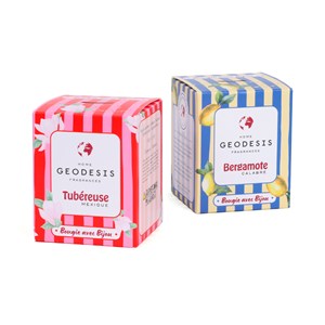 Bougie bijou artisanale senteur tubéreuse Geodosis 180 g