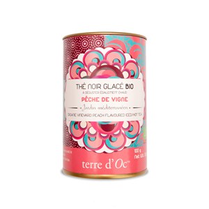 Thé noir glacé bio* pêche de vigne