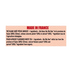10 sachets thé blanc pêche abricot