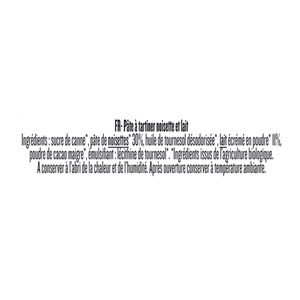 Pâte à tartiner bio lait et noisettes
