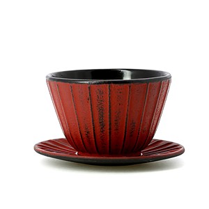Tasse à thé et soucoupe fonte Hinageshi