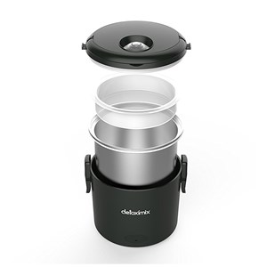 Lunch box chauffant noir DETOXIMIX MEAL