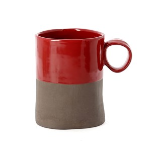 Mug bicolore rouge/gris