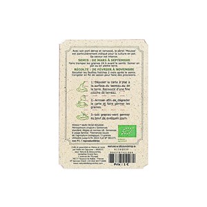 Carte graines de persil bio