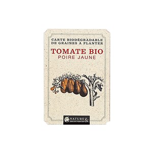 Carte graines tomates poire jaune bio