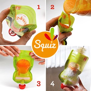 2 gourdes souples réutilisables