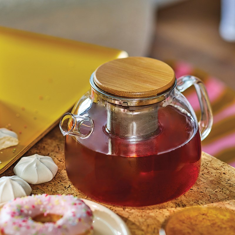 Théière en verre avec filtre acier inoxydable Megura