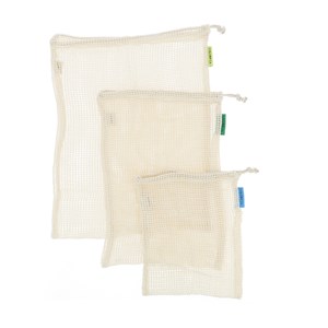 3 pochons réutilisables en coton bio