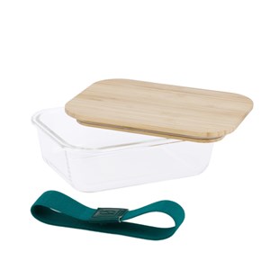 Bento en verre avec couvercle en bambou