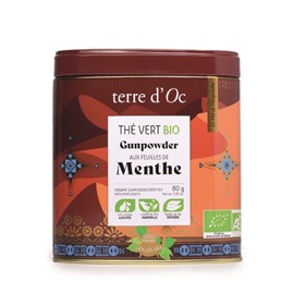 Thé vert bio aux feuilles de menthe