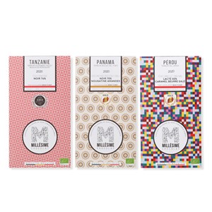 Coffret 3 tablettes de chocolat bio