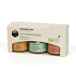 Coffret 3 miels bio français