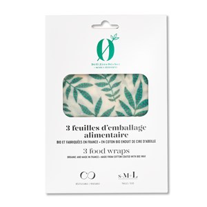 3 feuilles d'emballage alimentaire bio