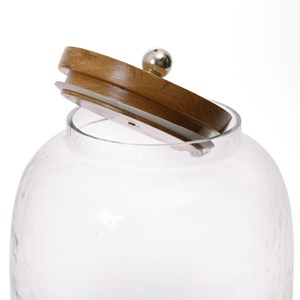 Fontaine à boisson en verre et manguier