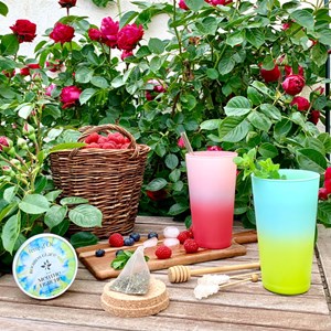 Thé vert glacé bio coco/framboise