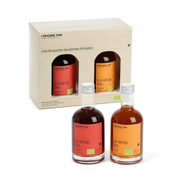Nature & Découvertes - Coffret sirops bio hibiscus et sureau