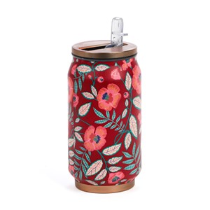 Gourde canette isotherme motif floral