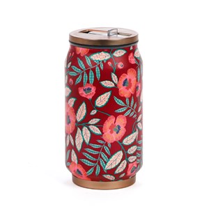 Gourde canette isotherme motif floral