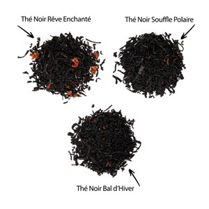 Trio de thés noirs bio au chocolat