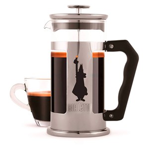 Cafetière à piston verre et inox