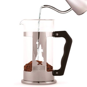 Cafetière à piston verre et inox