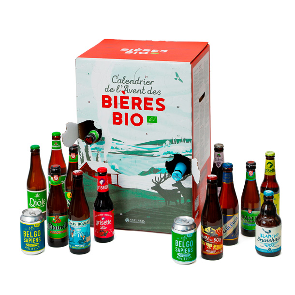 Calendrier de l'Avent bières belges bio