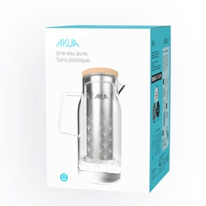 Carafe filtrante en verre AKUA