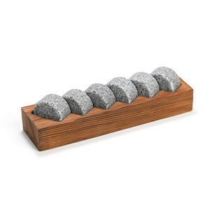 Coffret 6 glaçons en granit