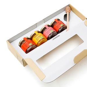 Coffret 4 miels bio aromatisés