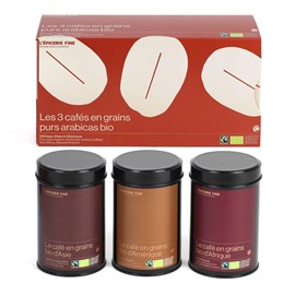 Coffret 3 cafés en grains bio