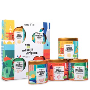 Coffret 4 thés bio fruits des régions