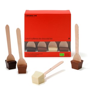 Coffret 4 cuillères de chocolat bio