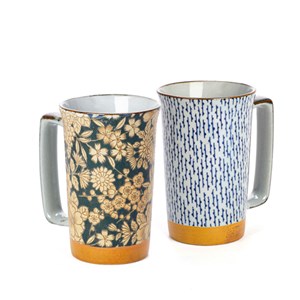 Mug japonais en céramique Bleu