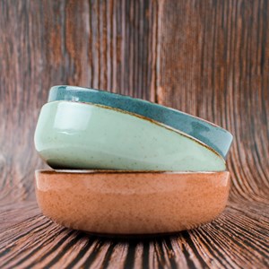 Assiette en porcelaine Lima Pétrole