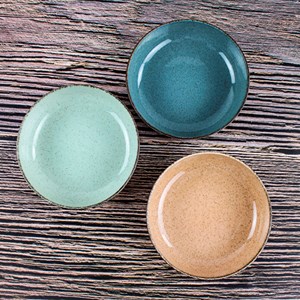 Assiette en porcelaine Lima Pétrole