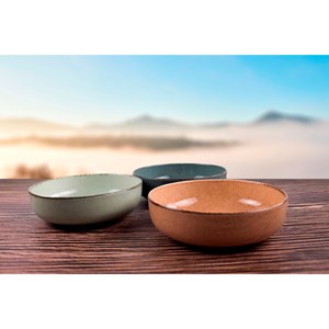 Assiette en porcelaine Lima Pétrole