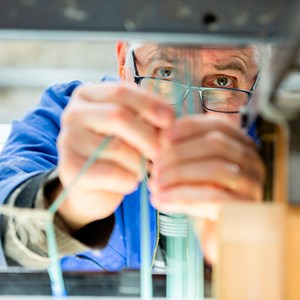 Torchon bistrot en lin Jaune