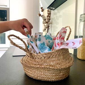 5 essuie-tout lavables coton bio